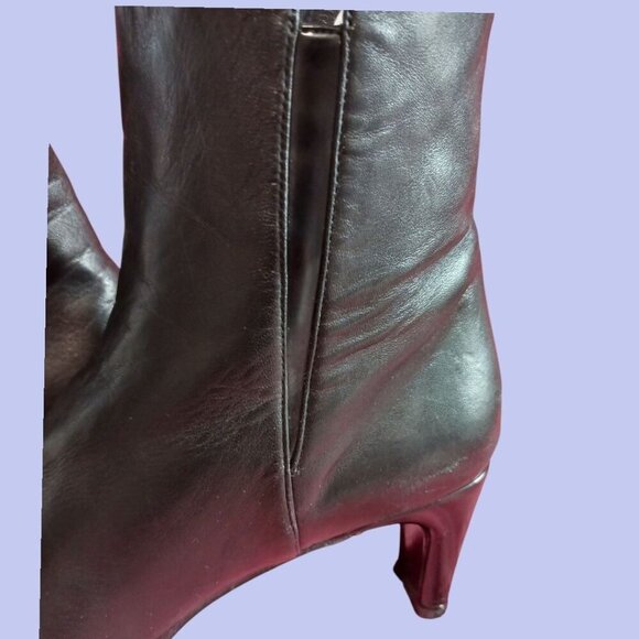 Stuart Weitzman  Leather Mid-Calf Heeled Boots Leather Size 7 - Picture 9 of 15